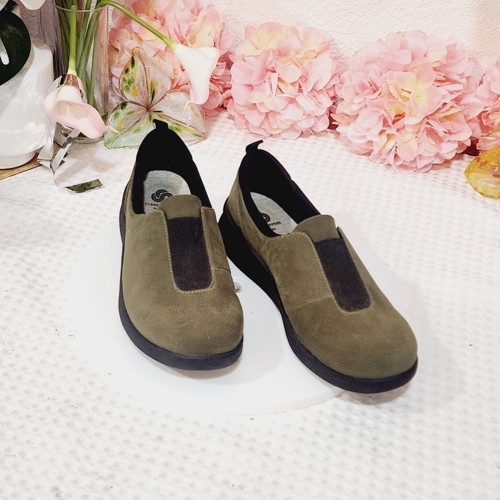 CLOUDSTEPPERS Sillian 2.0 Slip On Walking Olive Green Sneakers Sz 9.5M - Picture 6 of 9